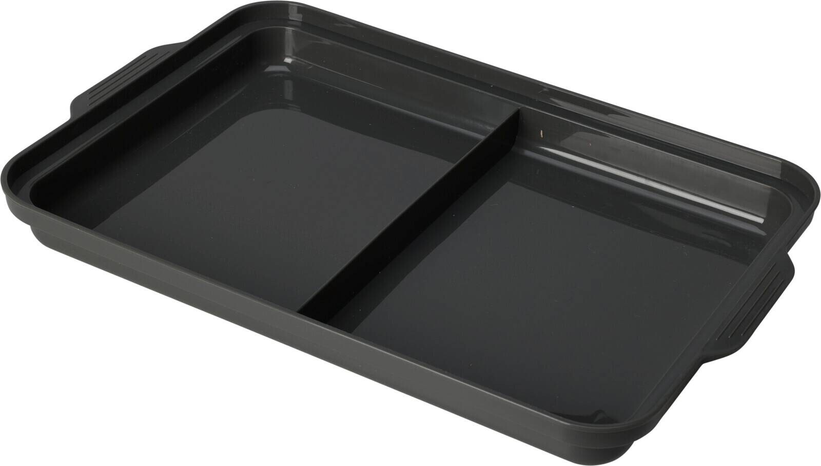 Schneidbrett natur schwarz Bambus Kunststoff B/H/L: ca. 37x4x24 cm