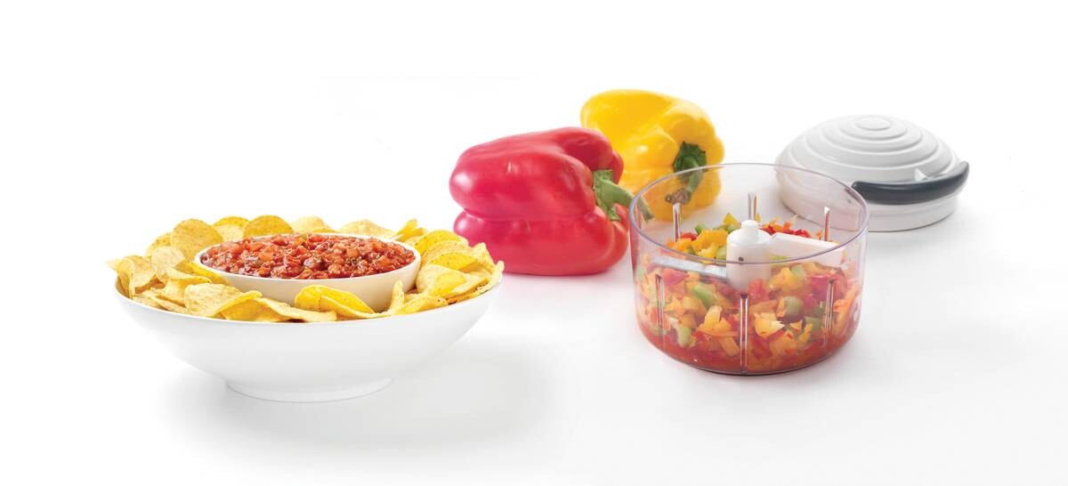 Metaltex Zerkleinerer weiß transparent Kunststoff B/H/T: ca. 13,8x11,4x13,3 cm