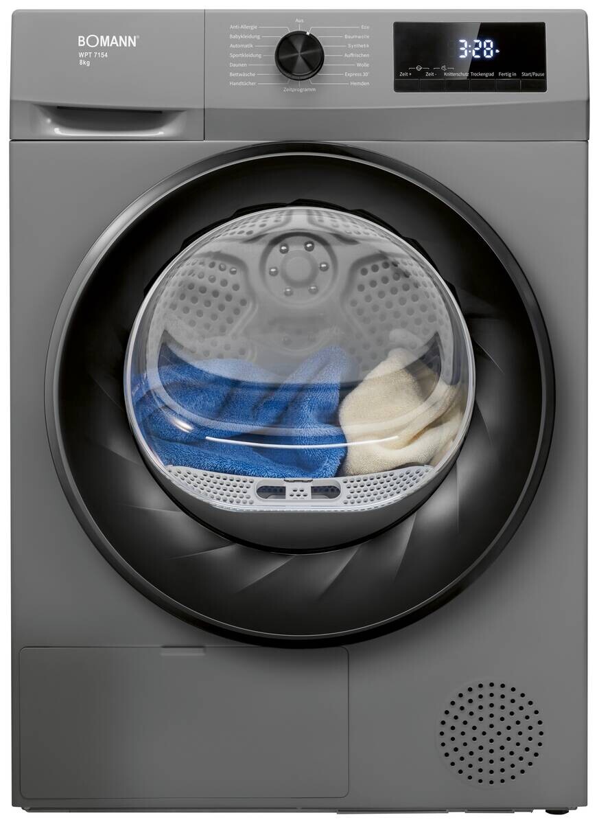 Bomann Wärmepumpentrockner WPT 7154 titanfarbig B/H/T: ca. 59,5x84,5x58 cm ca. 8 kg