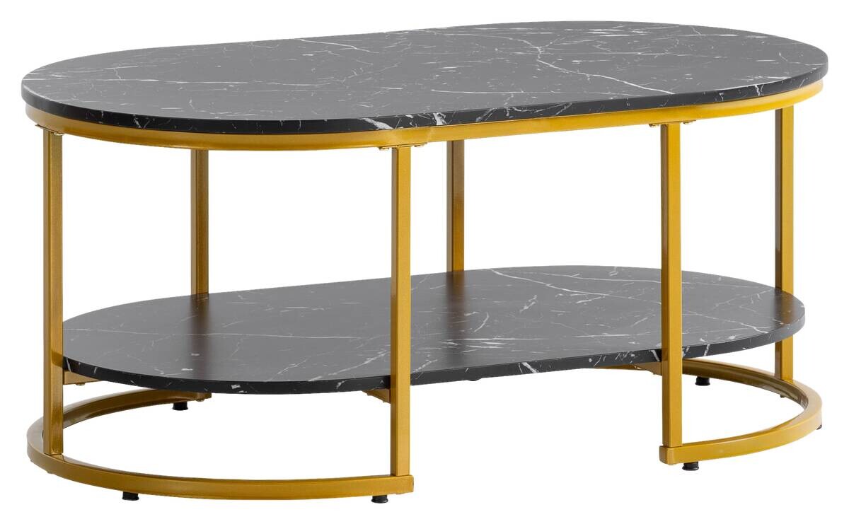 Couchtisch schwarz Marmor Optik B/H/T: ca. 100x45x60 cm