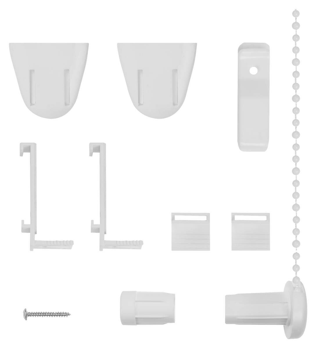 LICHTBLICK Klemmträger und Zubehör Montage-Set für Rollo weiß 11 Packstücke