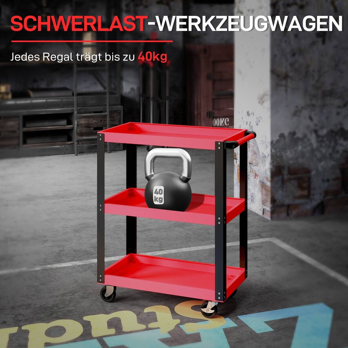 Werkzeugwagen B/H/T: ca. 70,5x72,5x35 cm