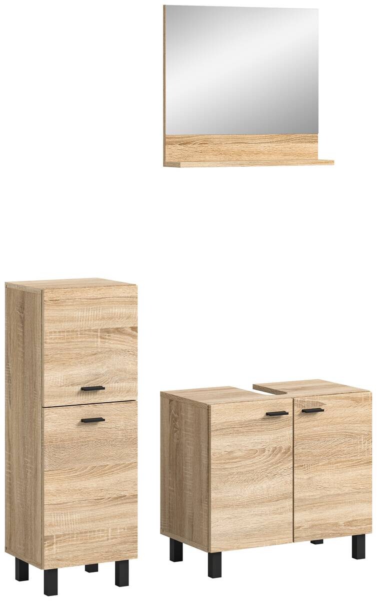 Badezimmer-Set BOSTON Eiche Sonoma Nachbildung B/H/T: ca. 102x186x33 cm