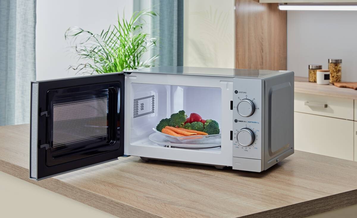 POCOline Mikrowelle MM720C2GX-PM silber Metall B/H/T: ca. 44x26x33 cm ca. 20 l