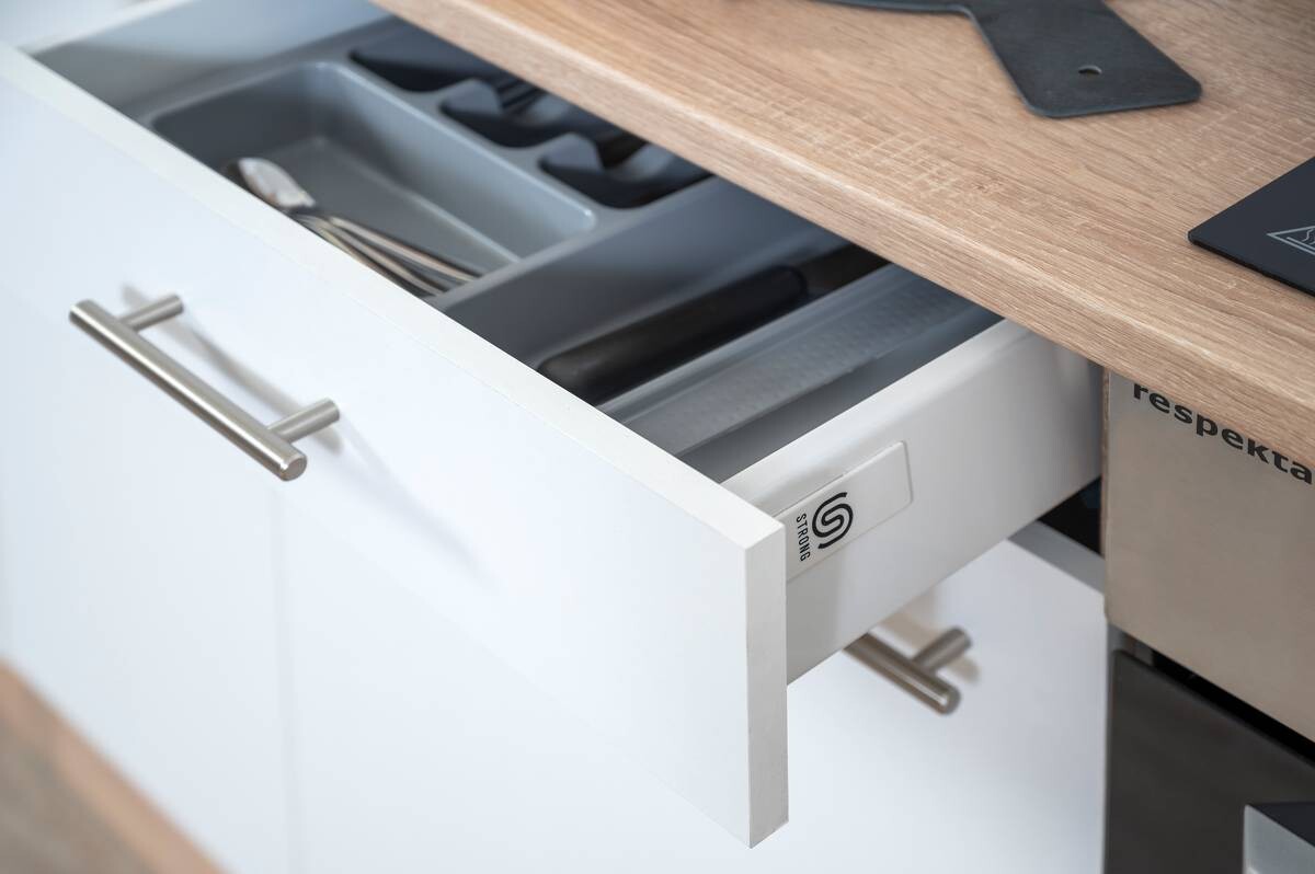 Respekta Küchenblock Economy weiß B/H/T: ca. 270x200x60 cm