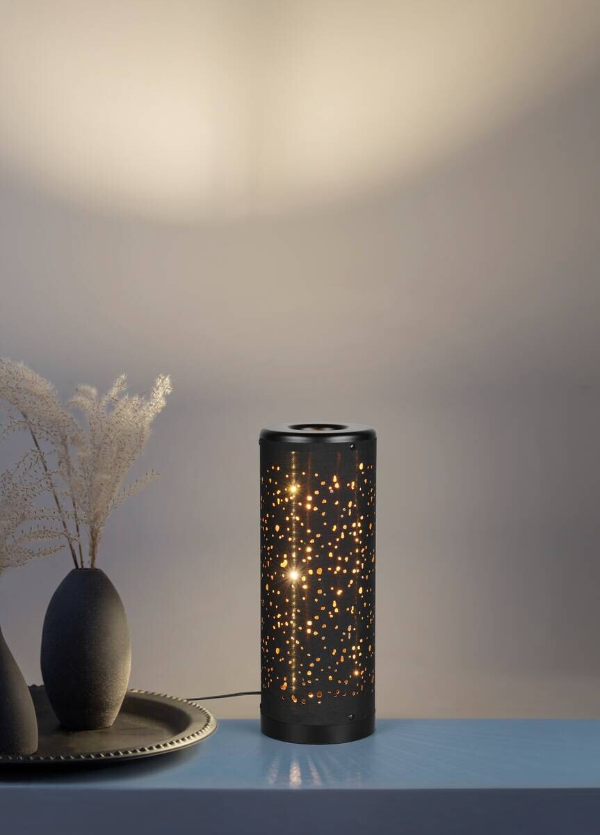 Reality LED-Tischleuchte Taco schwarz Kunststoff B/L: ca. 13x34,5 cm