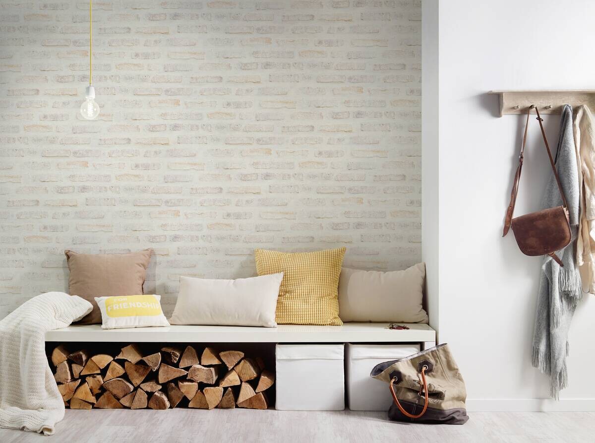 A.S.Creation Vliestapete rot grau B/H/D: ca. 53x1005x8,5 cm