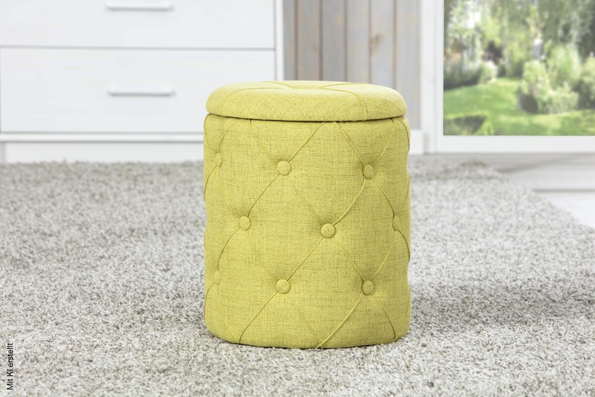 Inter Link Hocker Yapak gelb MDF B/H/T: ca. 34x40x34 cm