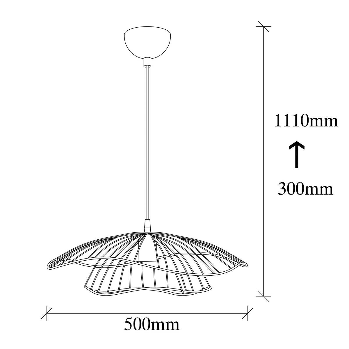 Opviq Pendelleuchte Tel bronze Metall B/H/T/L/D: ca. 50x111x50x50x50 cm E27 1 Brennstellen