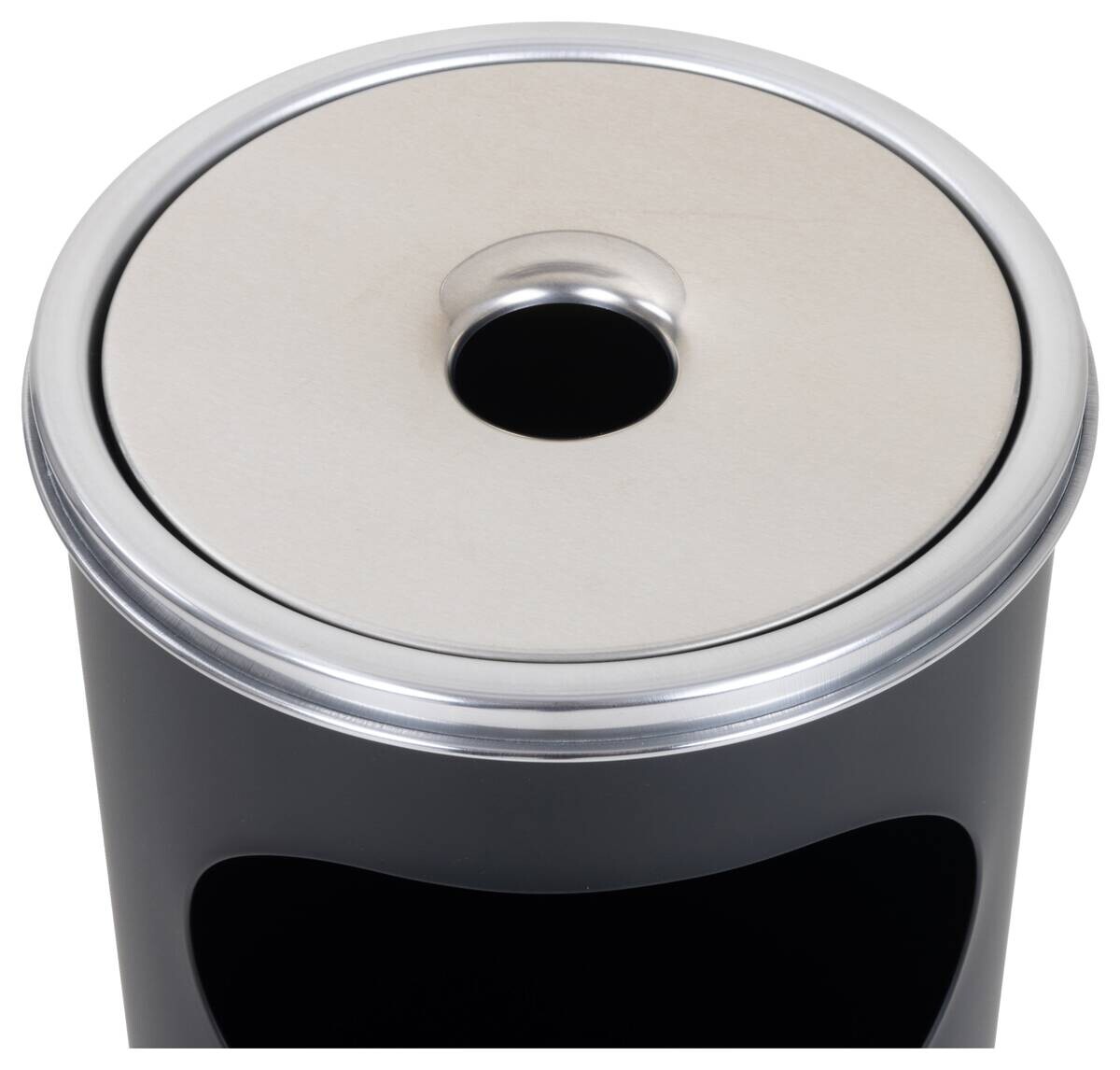 Aschenbecher schwarz Metall