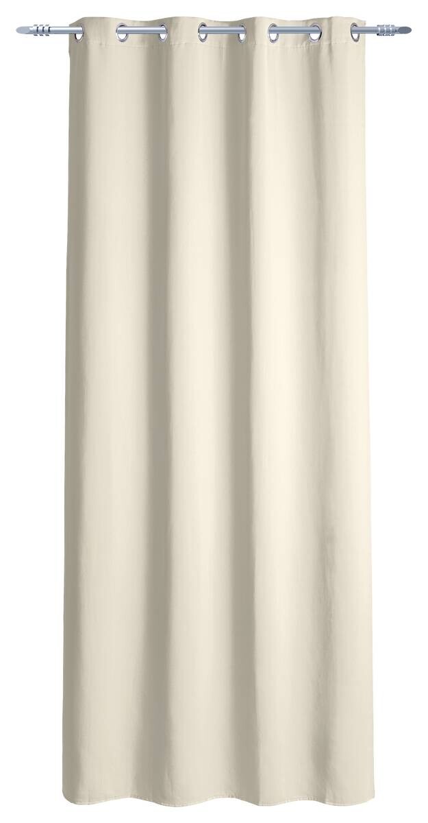 Ösenvorhang Verona wollweiß 100% Polyester B/L: ca. 140x245 cm