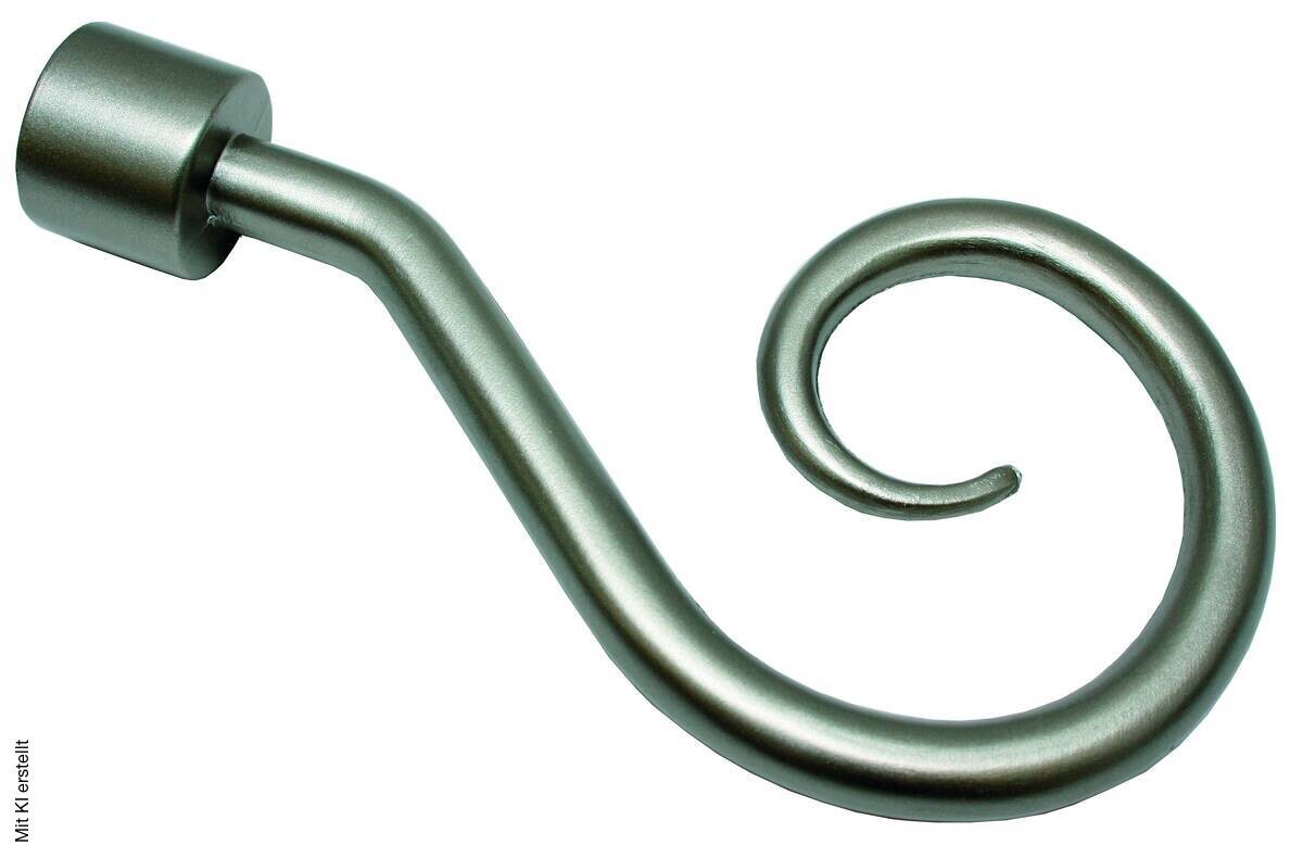 Boviva Endknopf Bogen silber Metall D: ca. 1,6 cm