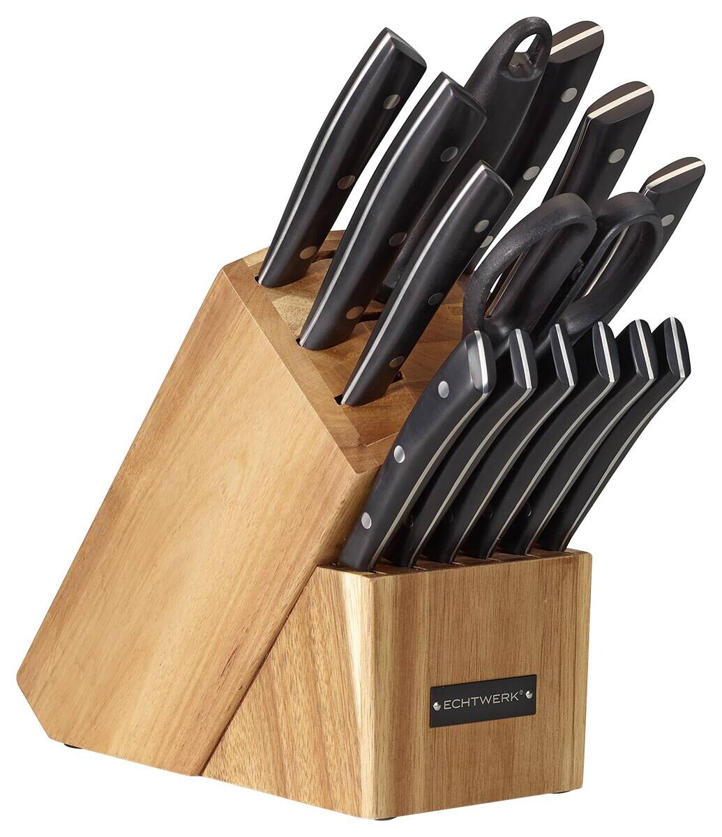 ECHTWERK Messerblock Premium braun Stahl 15 tlg.