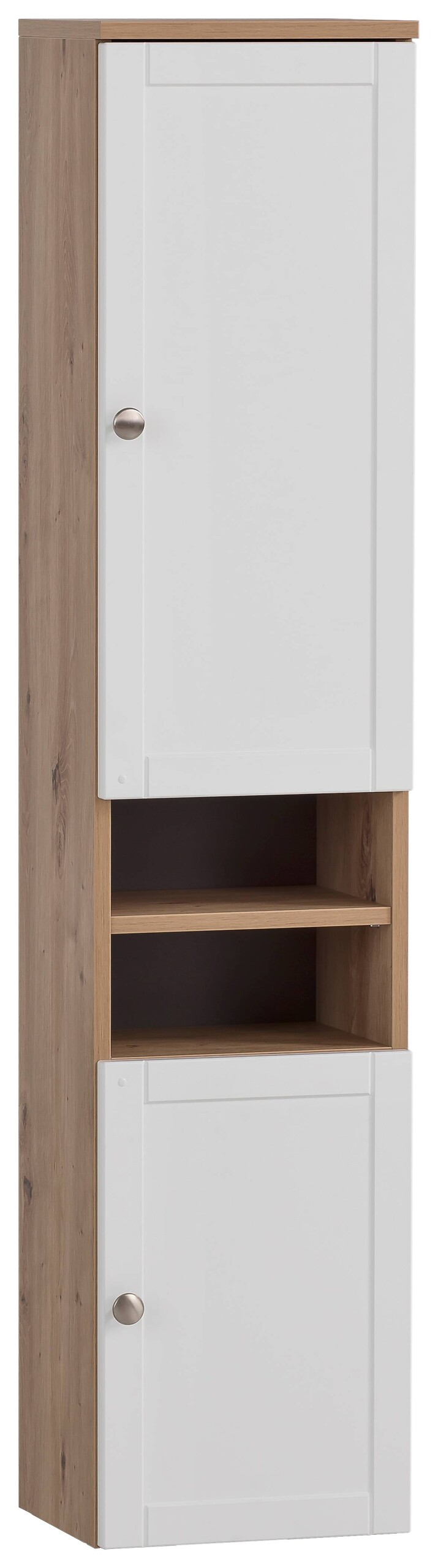 Hochschrank Jesper Eiche Artisan Nachbildung weiß matt B/H/T: ca. 30,3x138,3x25,4 cm