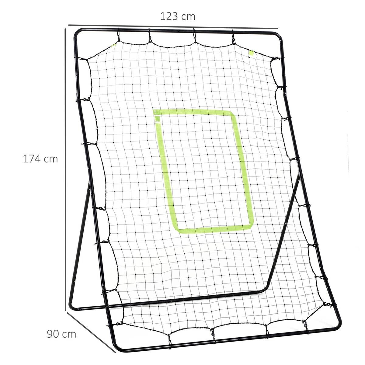 HOMCOM Rebounder schwarz Polyethylen B/H/L: ca. 90x174x123 cm