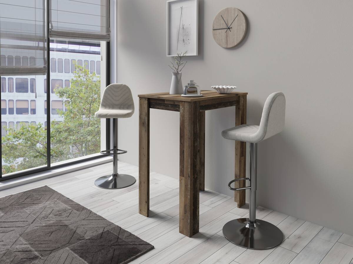 Bartisch NELE Eiche Old Wood Nachbildung Holzwerkstoff B/H/T: ca. 80x104x60 cm