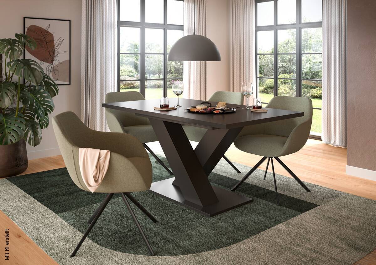 Esstisch Motion grau B/H/T: ca. 150x76x80 cm