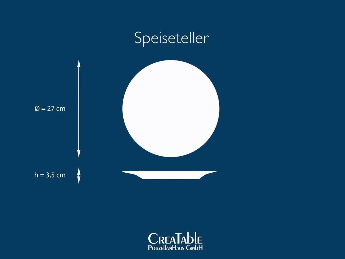 CreaTable Tellerset Nature Collection creme Steinzeug