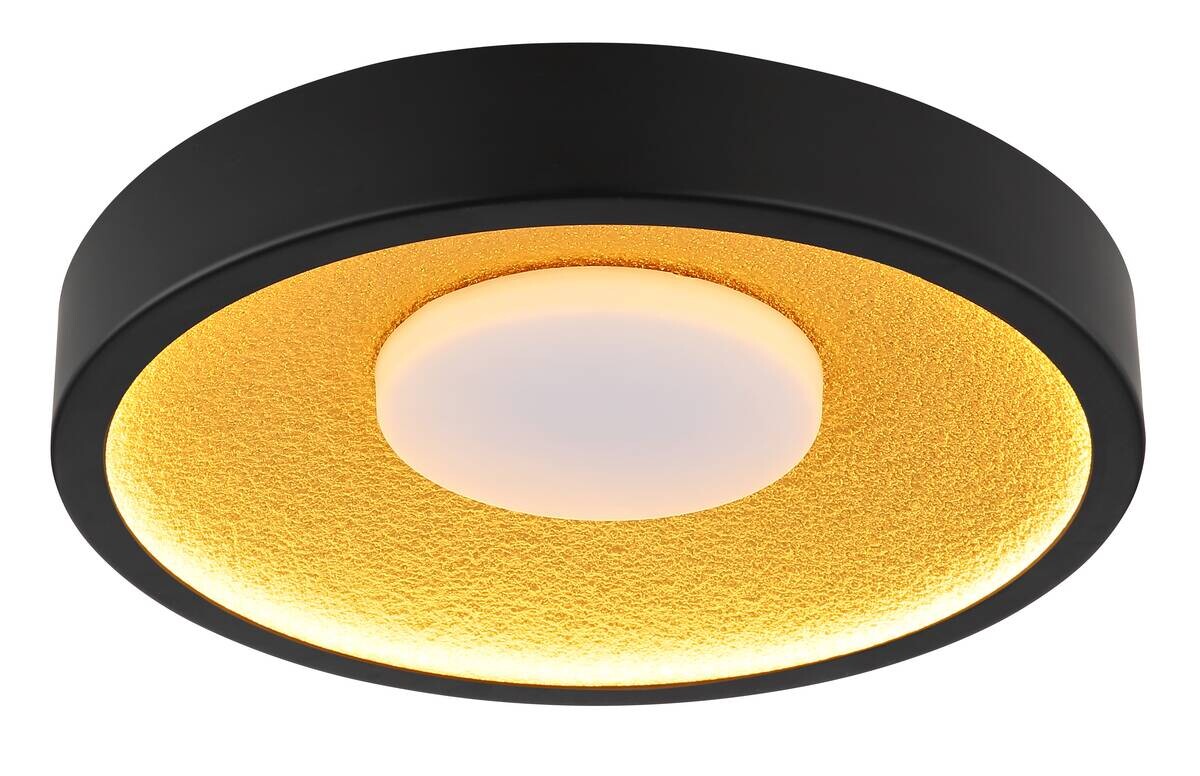 GLOBO Deckenventilator schwarz gold Kunststoff Metall B/H/L: ca. 11x42,5x42,5 cm