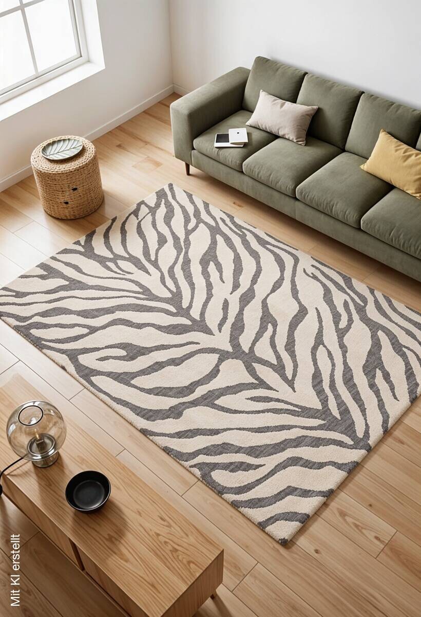 Webteppich Moon creme B/L: ca. 160x230 cm