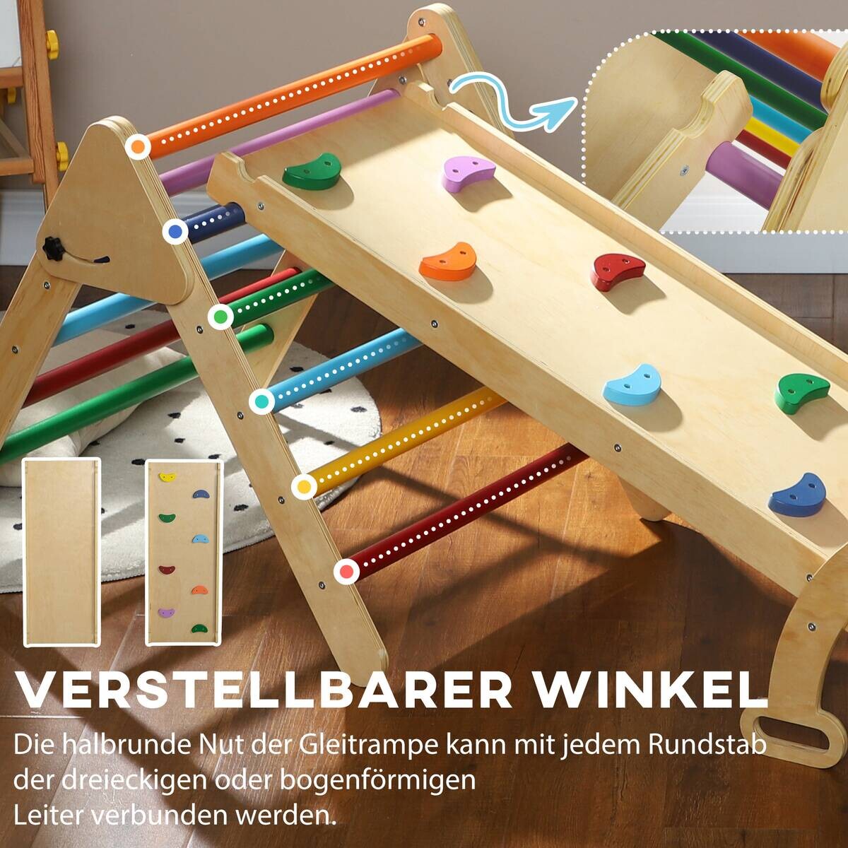 AIYAPLAY Klettergerüst multicolor B/H/L: ca. 64,5x63x178 cm