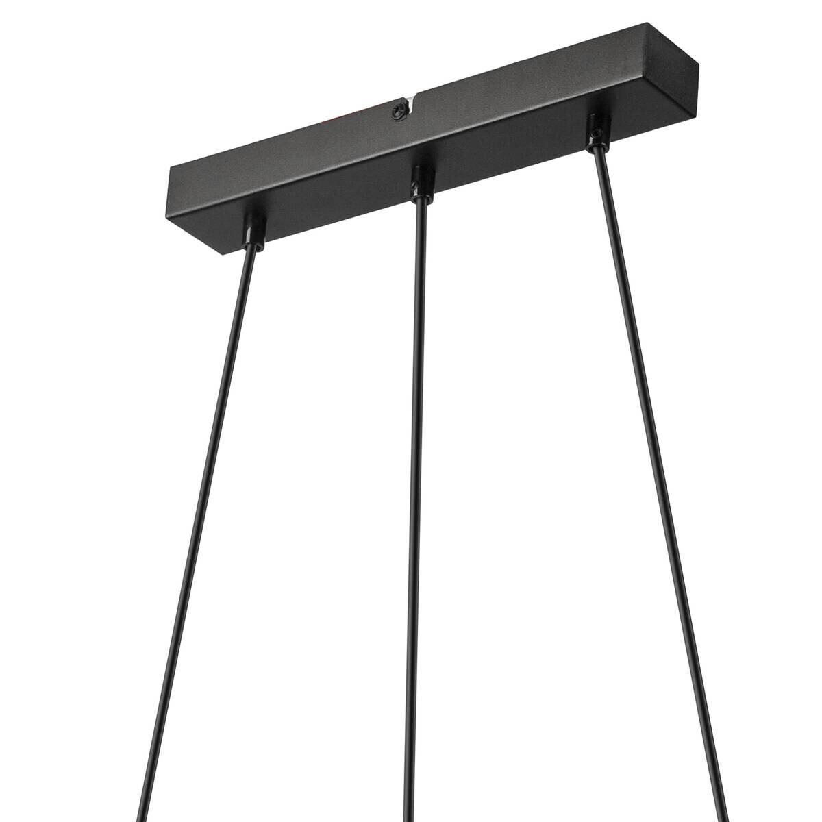 Lamkur Pendelleuchte natur Stahl B/H/L: ca. 20x93x63 cm E27 3 Brennstellen
