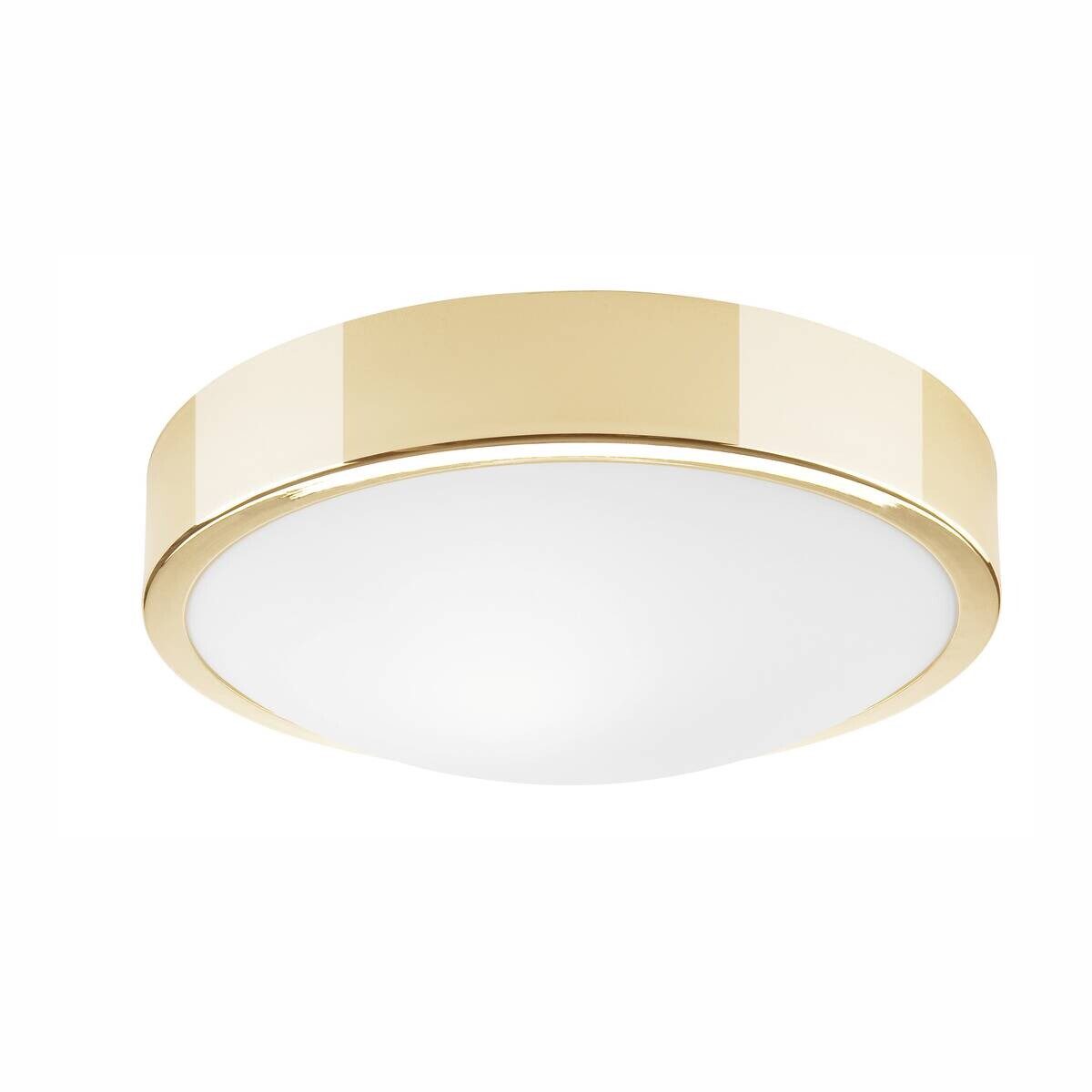 Lamkur Deckenleuchte JONAS gold Glas Stahl B/H/L: ca. 27x8x27 cm E27 1 Brennstellen