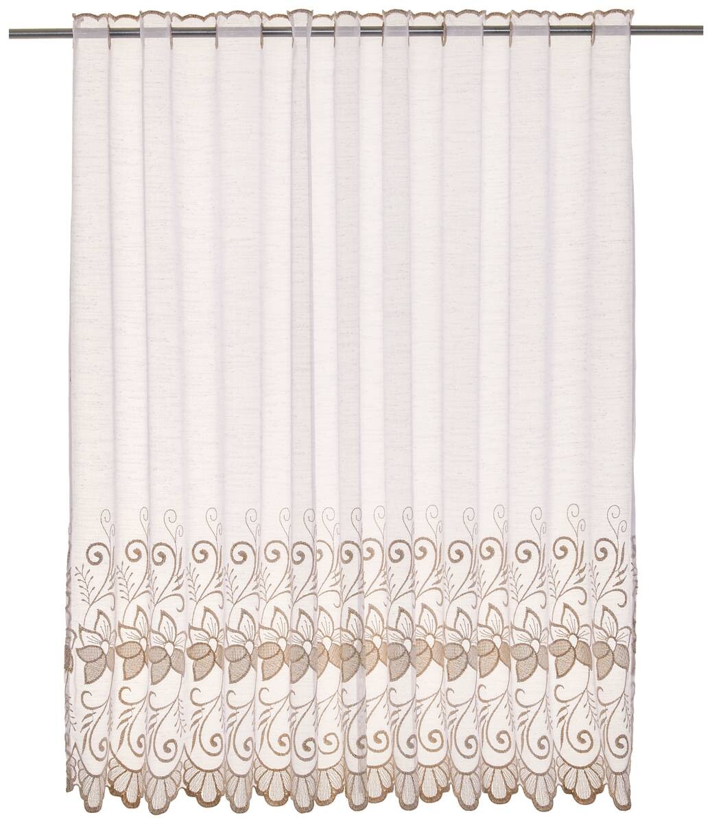 POCOline Scheibengardine Doris weiß gold 100% Polyester B/L: ca. 140x110 cm