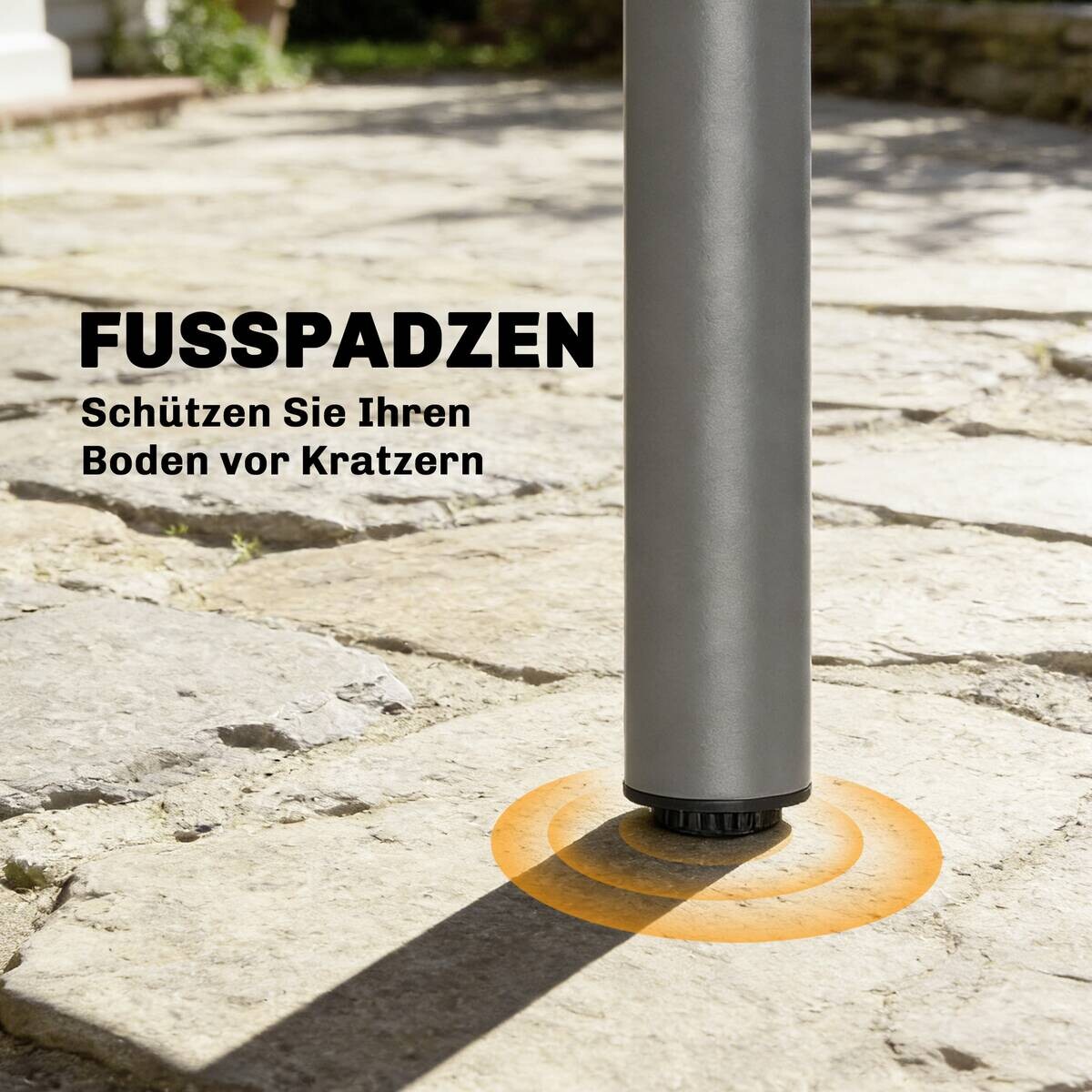 Outsunny Gartentisch dunkelgrau Metall B/H/L: ca. 80x74x165 cm