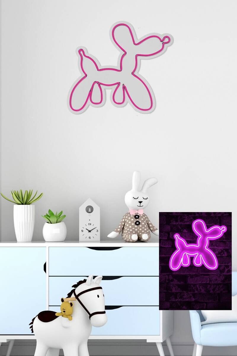 Opviq LED-Wandleuchte rosa PVC B/H/T/L: ca. 31x35x3x31 cm