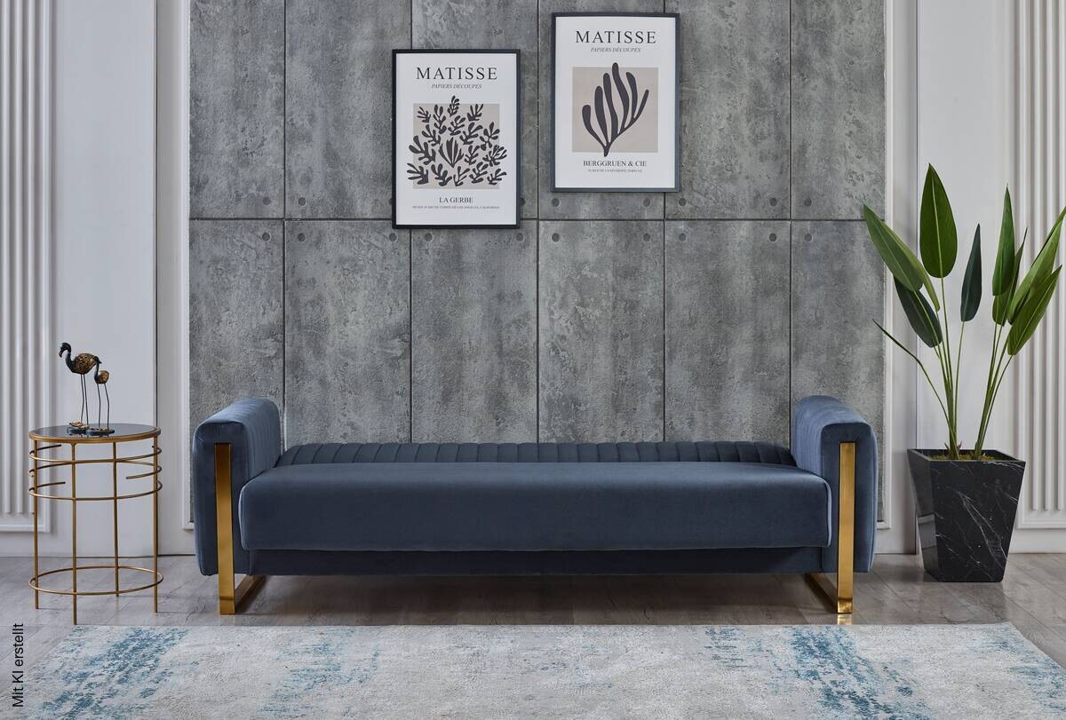 Sofa anthrazit Microfaser B/H/T: ca. 237x86x87 cm