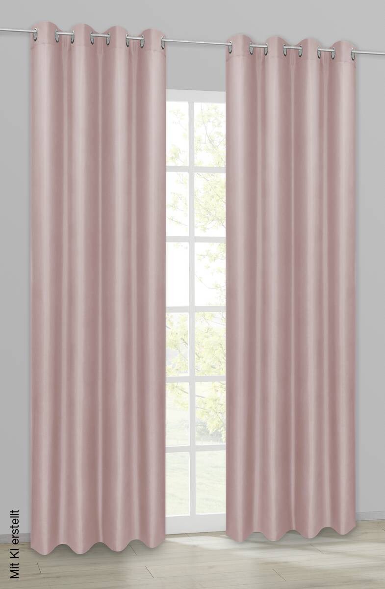 ACUS design collection Ösenvorhang Barnaby altrosa B/L: ca. 140x235 cm