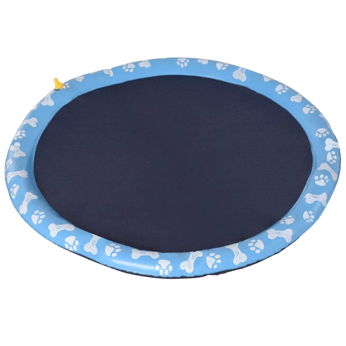 PawHut Hunde-Planschbecken blau Kunststoff B/H/L: ca. 150x1x150 cm