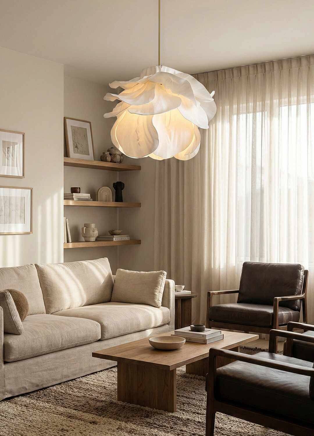 Opviq Pendelleuchte weiß Kunststoff B/H/T/L/D: ca. 48x110x48x48x48 cm E27 1 Brennstellen