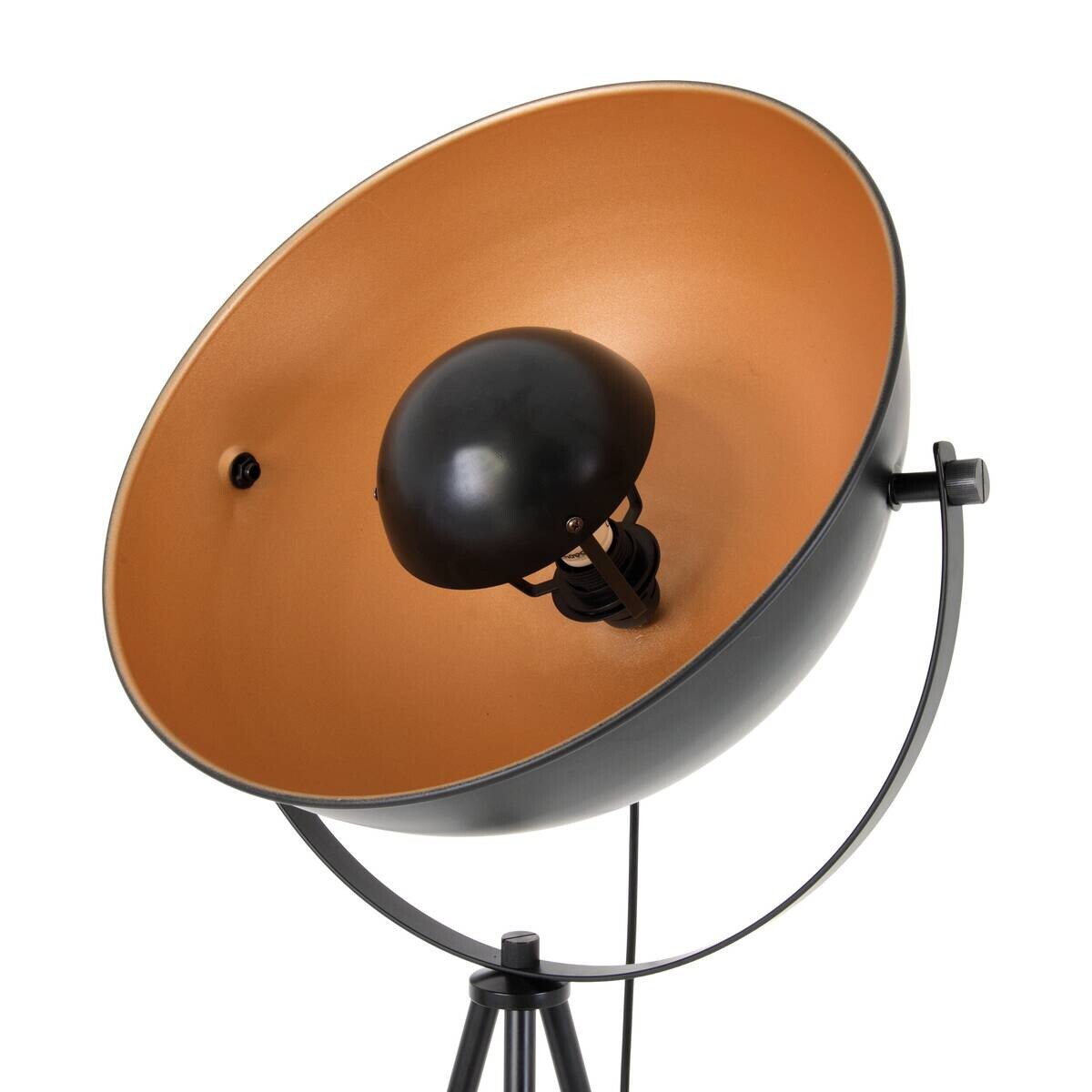 Näve Leuchten Stehlampe gold schwarz Metall B/H/T/D: ca. 55x150x55x55 cm E27 1 Brennstellen