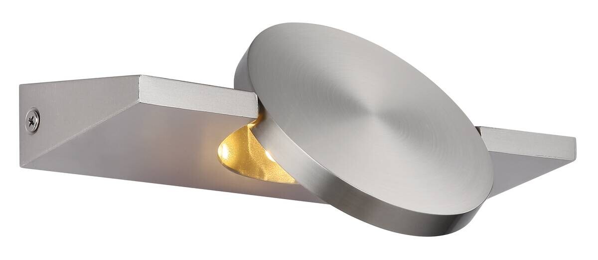 GLOBO LED-Wandleuchte nickel Metall Aluminium B/H: ca. 10x20 cm 1 Brennstellen