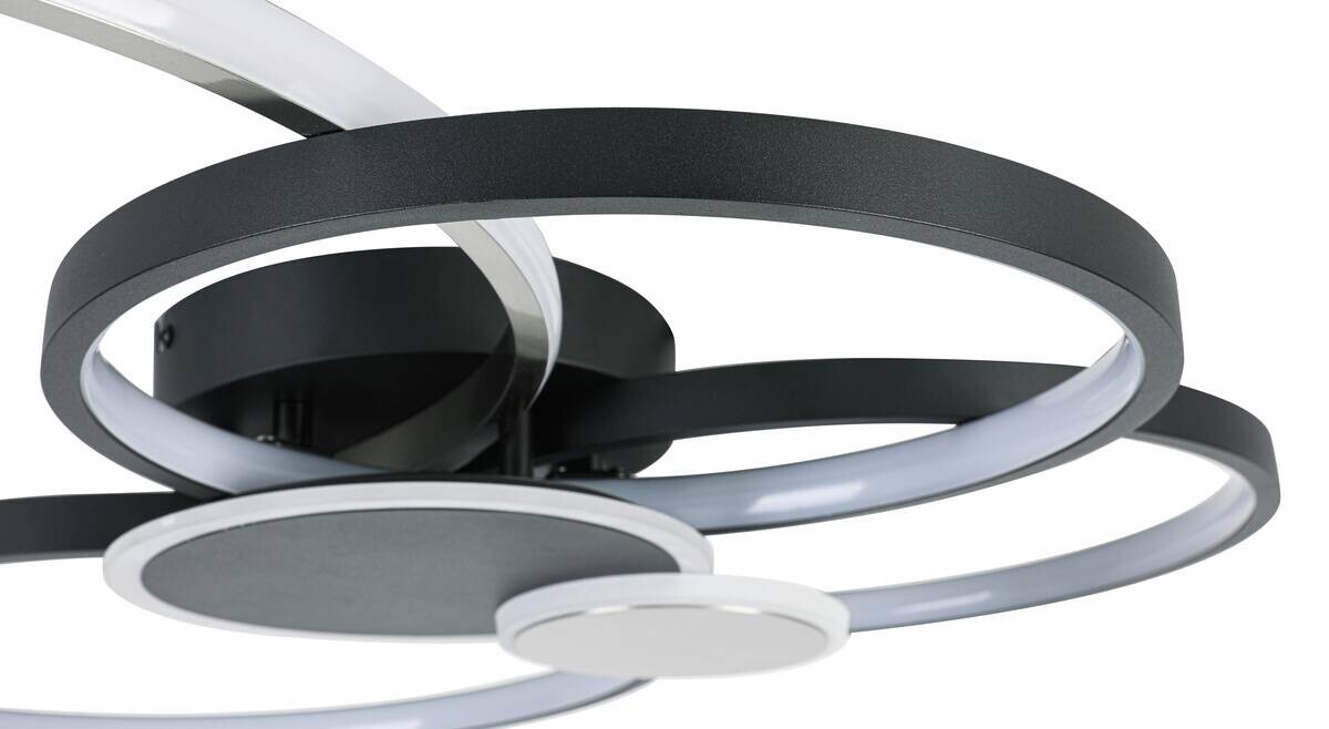 Nolo LED-Deckenleuchte Big schwarz Aluminium B/H/L: ca. 64x11x80 cm