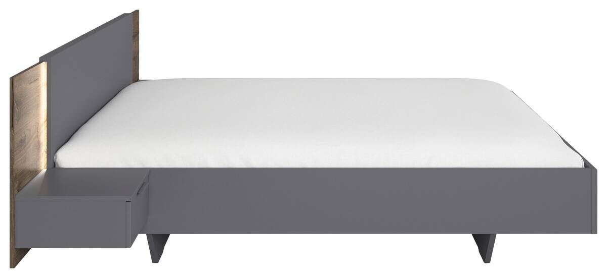 Bettanlage Marbella grau B/H/T: ca. 266x83x208 cm Liegefläche B/L: ca. 180x200 cm