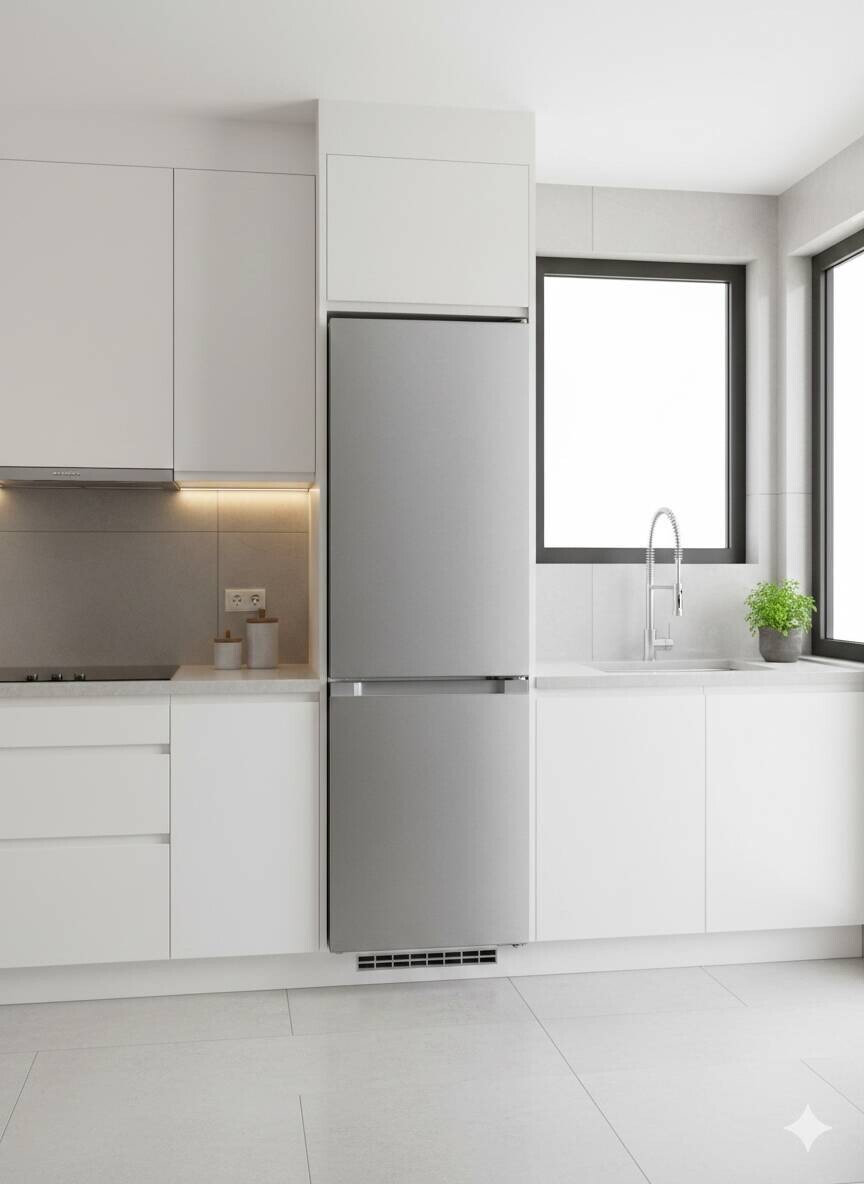 POCOline Kühl-/Gefrierkombination KGK150-173EIXNF Inox B/H/T: ca. 47x150x56,6 cm