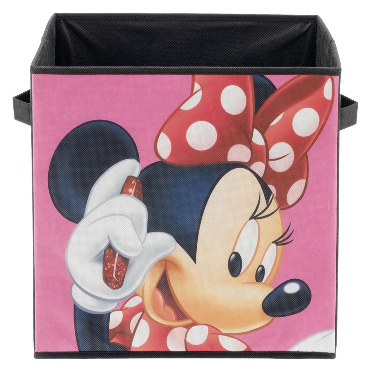 Stoffbox Mickey/Minnie schwarz B/H/T: ca. 32x32x32 cm