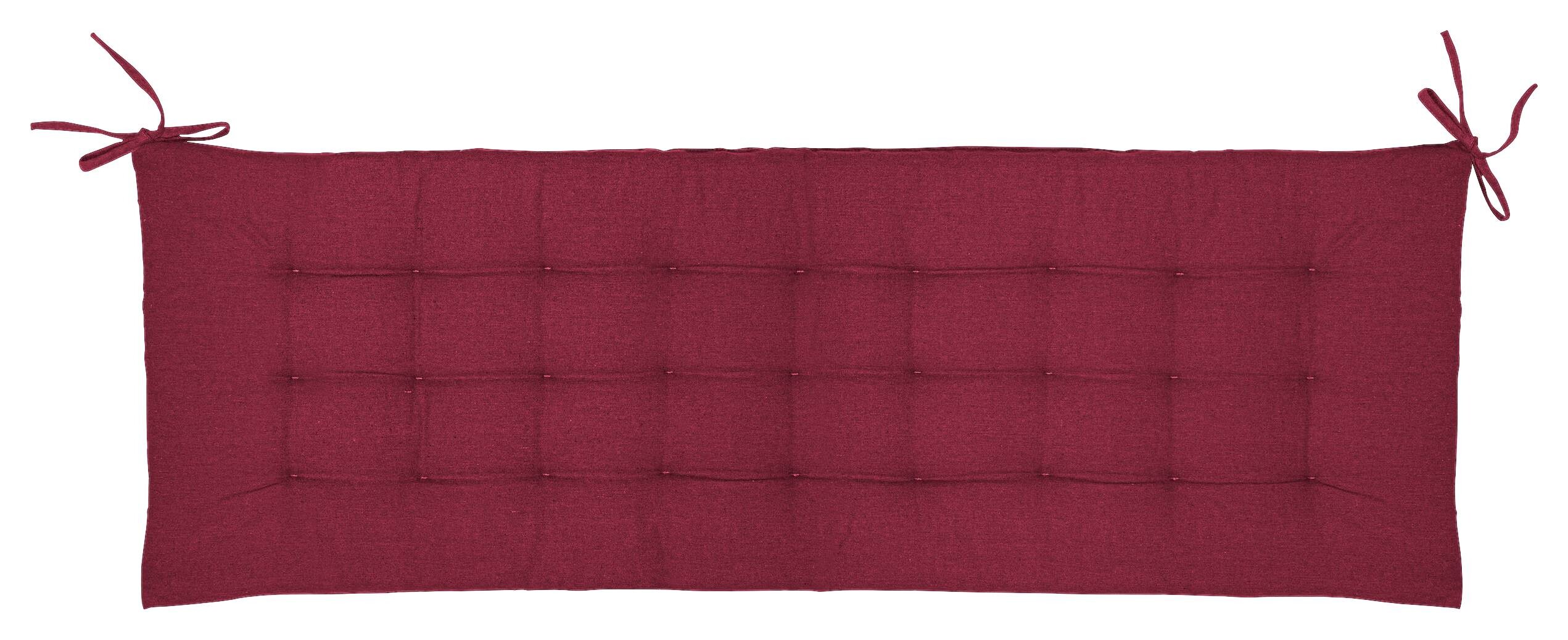 Acus Auflage weinrot Polyester B/H/L: ca. 40x4x120 cm