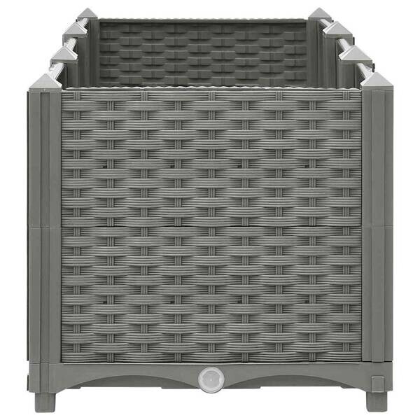 Hochbeet grau Polypropylen B/H/L: ca. 40x38x120 cm