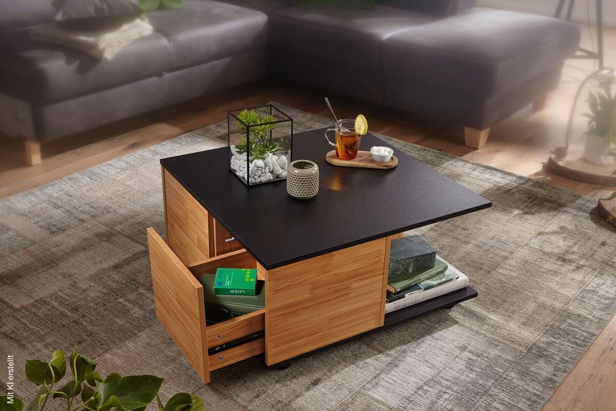 Couchtisch braun B/H/T: ca. 70x36x70 cm