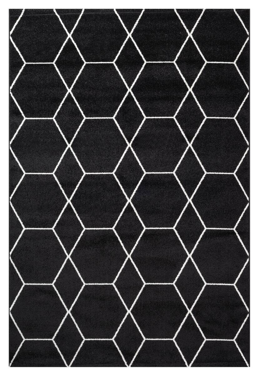 Sanat Teppich Trellis schwarz B/L: ca. 120x170 cm