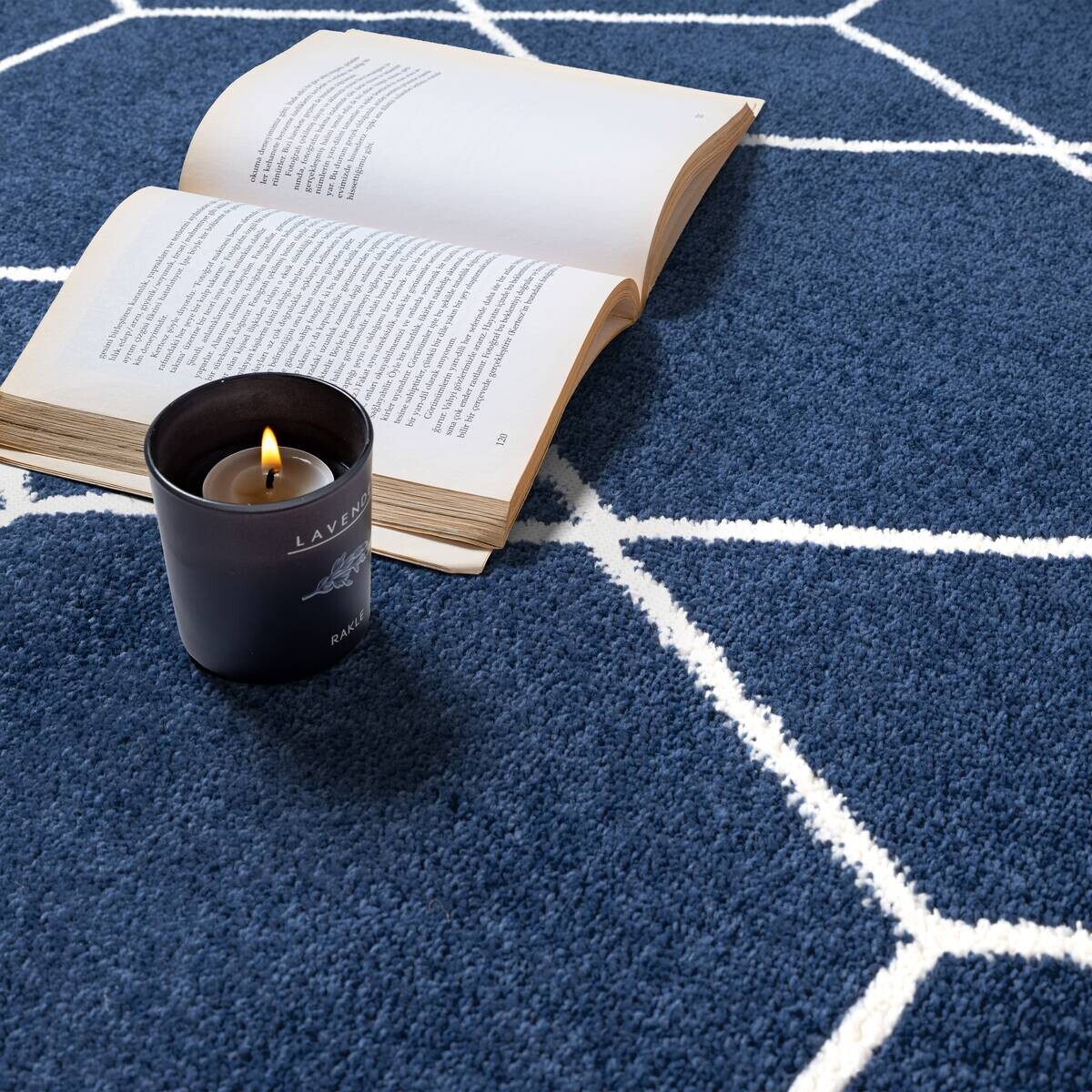 Sanat Teppich Trellis marine B/L: ca. 200x200 cm