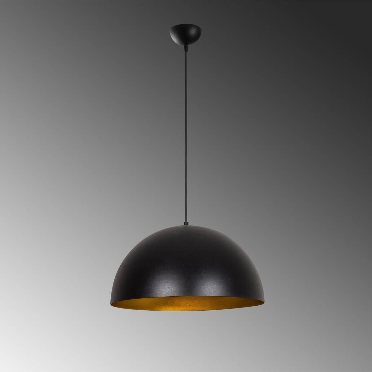 Opviq Pendelleuchte Sivani gold schwarz Metall B/H/T/L/D: ca. 50x121x50x50x50 cm E27 1 Brennstellen