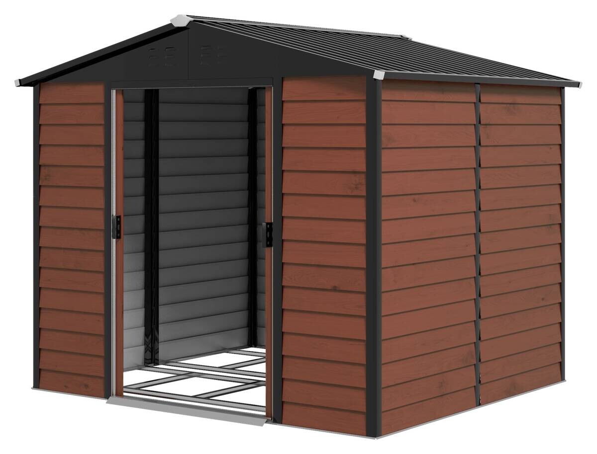 Outsunny Gerätehaus teak B/H/L: ca. 206x198x240 cm