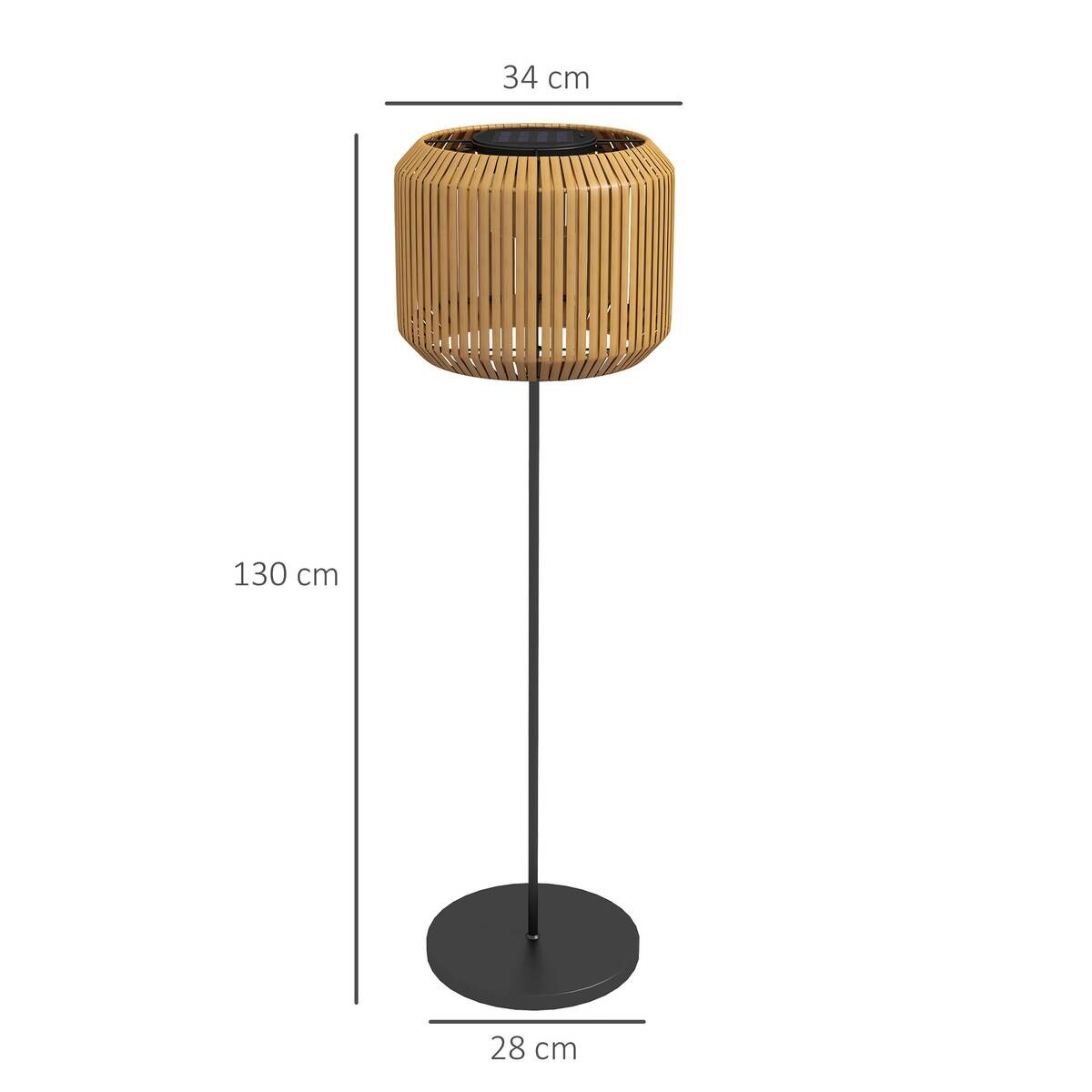 Solarleuchte 867-152V00YL gelb Edelstahl Polyrattan B/H/L: ca. 34x34x130 cm