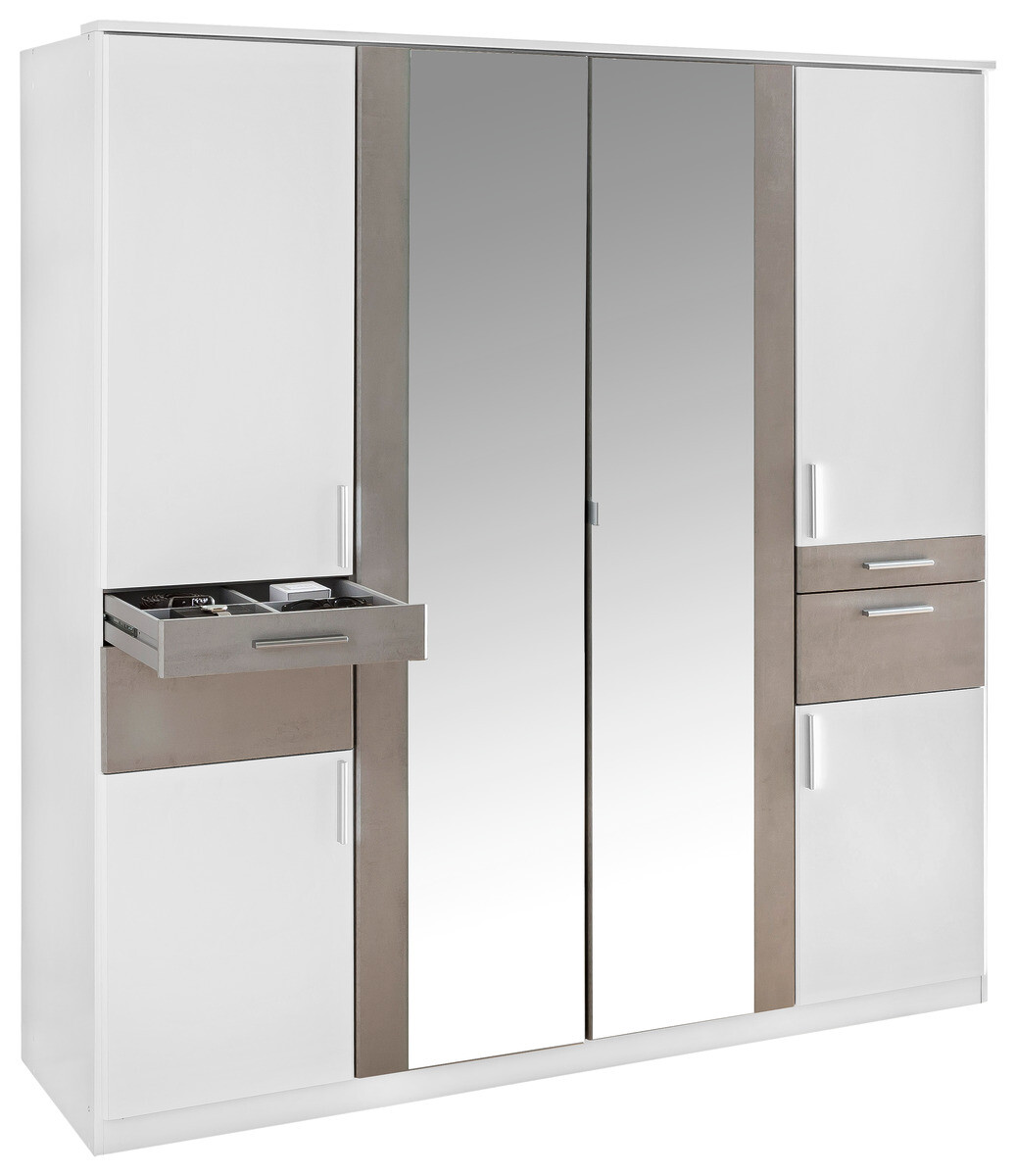 Kleiderschrank Koblenz weiß B/H/T: ca. 180x198x58 cm