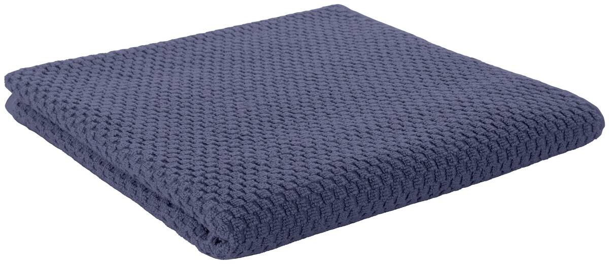 POCOline Duschtuch Popcorn dunkelblau 100% Baumwolle B/L: ca. 70x140 cm